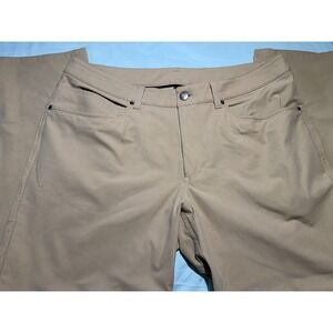 Lululemon ABC Pant Slim Warpstreme Tan Khaki Mens Size 33 Trousers Casual Chino